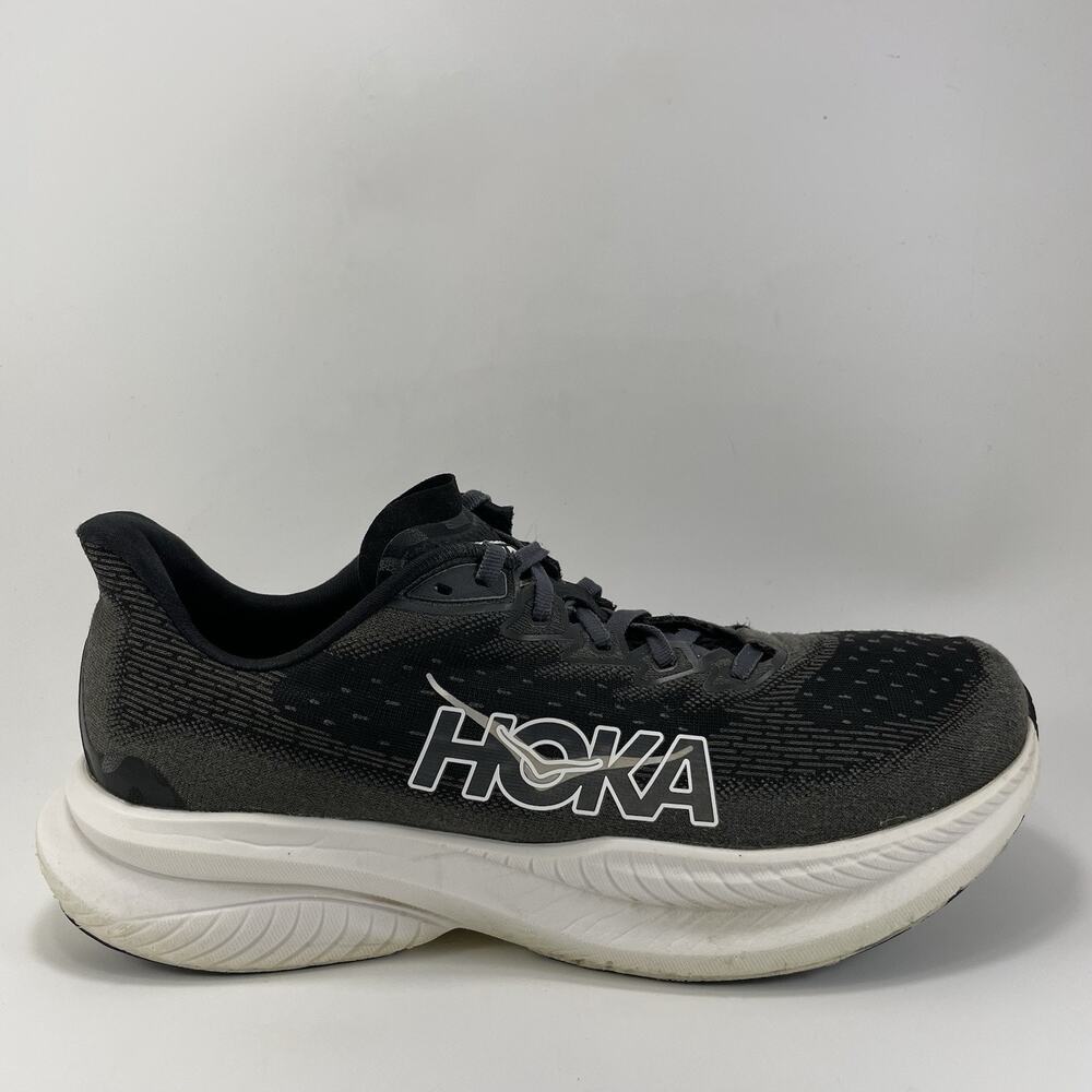 Hoka One One Mach 6 Running Shoes Mens Size 11.5 D Black White Athletic Sneakers